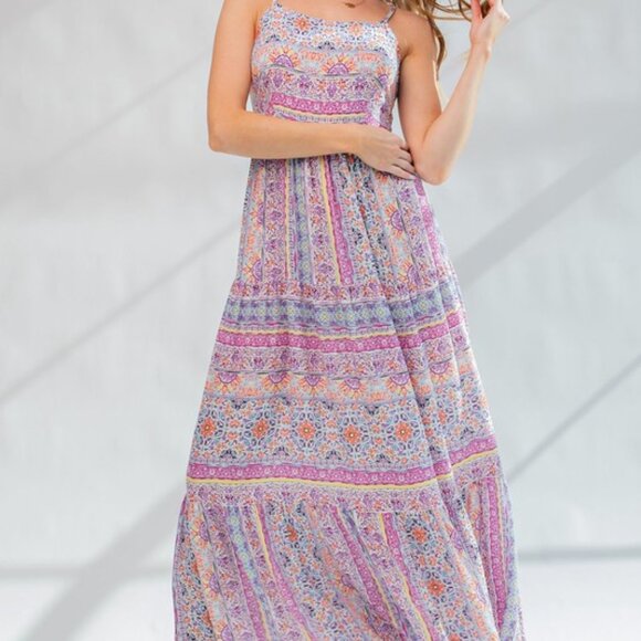 NWT - Easel Printed Maxi Dress Size Small - Picture 1 of 5